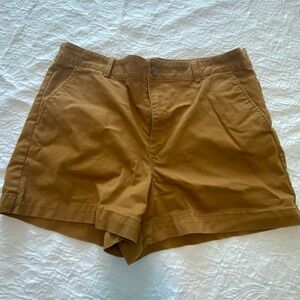 LOFT Washed Twill Shorts | Brown | Size 14 | 4” Inseam